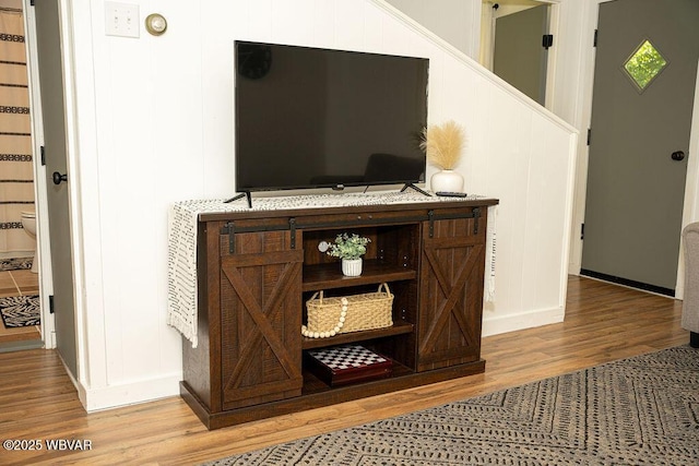 229 River Rd, Renovo, PA 17764 - interior details with baseboards and wood finished floors