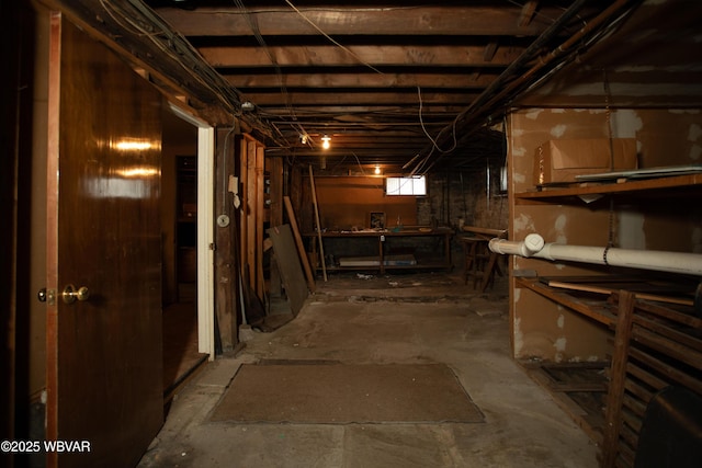 view of basement