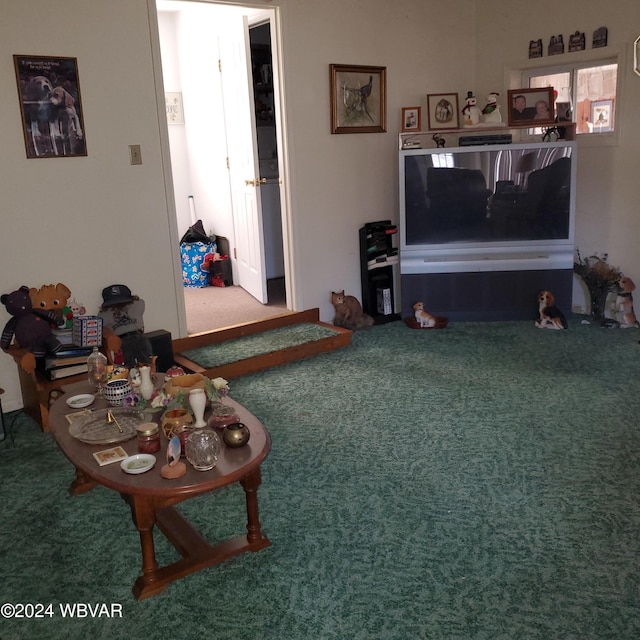 view of carpeted living room