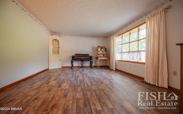 misc room with wood-type flooring