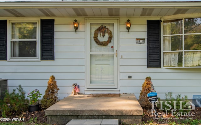 view of doorway to property