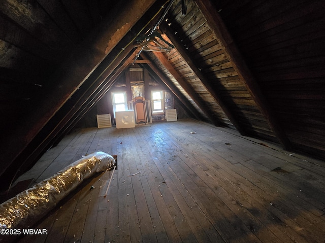 view of attic