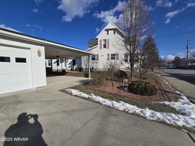 view of property exterior featuring a porch