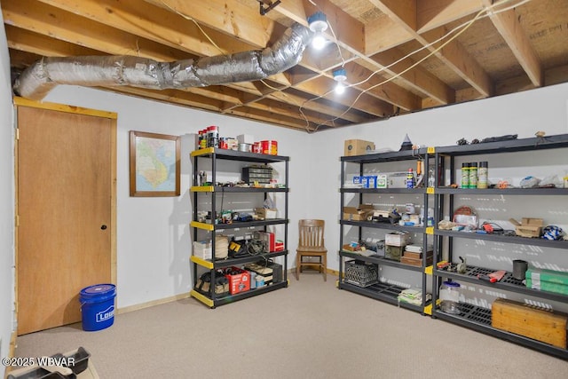 175 Hemlock Ln, Millville, PA 17846 - unfinished basement featuring carpet flooring and baseboards