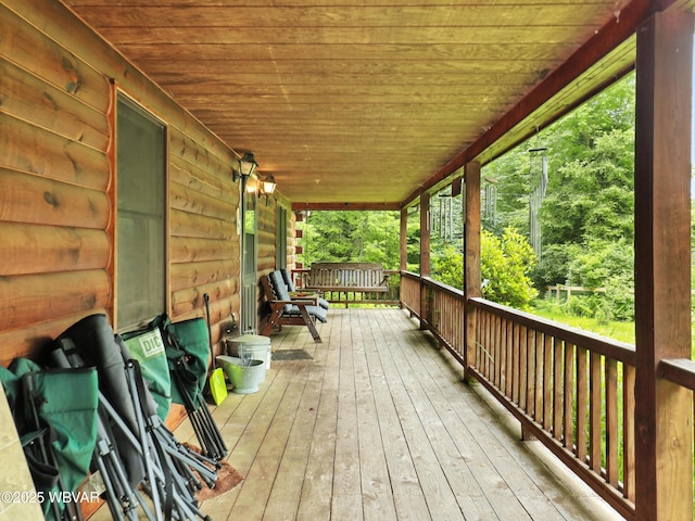 72 Carl Rd, Dushore, PA 18614 - view of wooden porch