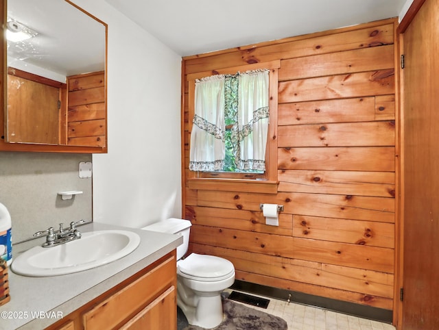 72 Carl Rd, Dushore, PA 18614 - half bath with vanity and tile patterned floors