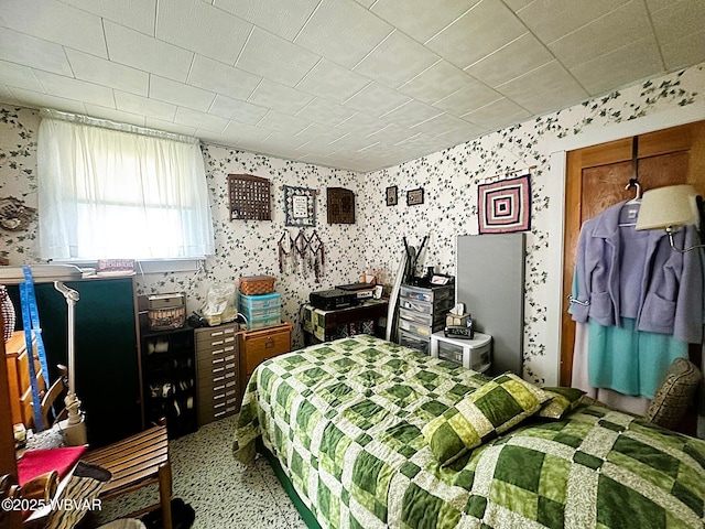 2155 Slacks Run Rd, Trout Run, PA 17771 - bedroom featuring wallpapered walls