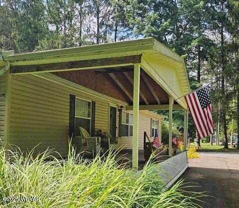 68 Sassafras Ln, Waterville, PA 17776 - exterior space with covered porch