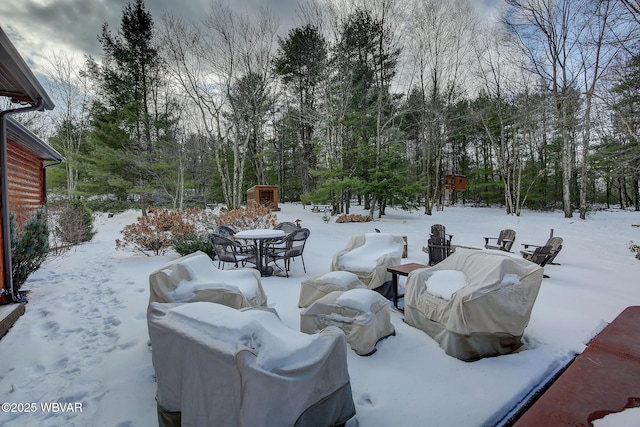 view of snowy yard