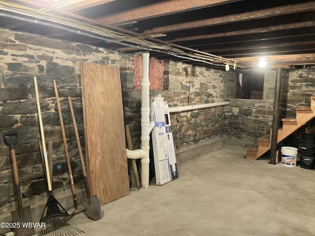 view of basement