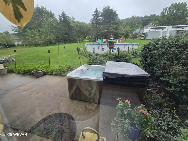 131 Walnut Ln, Jersey Shore, PA 17740 - view of patio featuring a hot tub and a pool