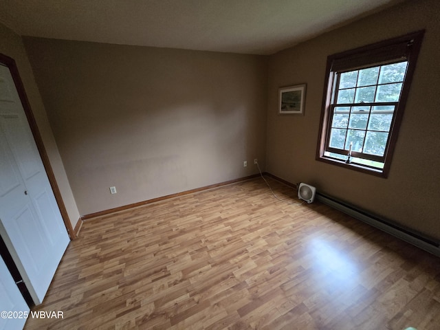 131 Walnut Ln, Jersey Shore, PA 17740 - spare room featuring light wood-style floors and baseboard heating