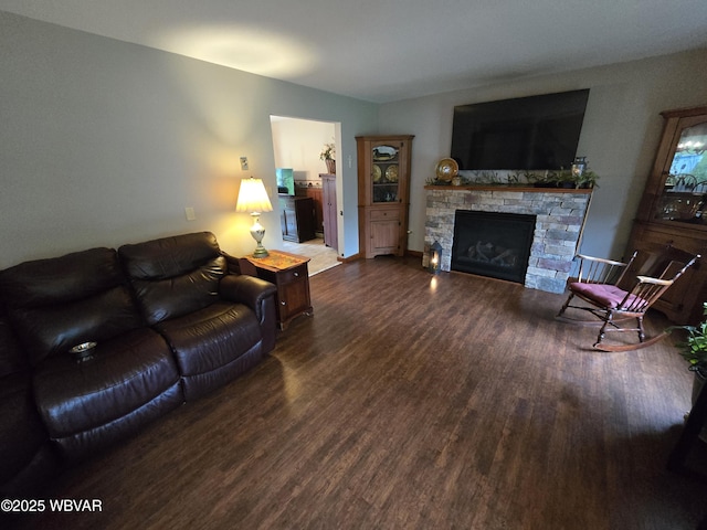 131 Walnut Ln, Jersey Shore, PA 17740 - living room with wood finished floors and a fireplace