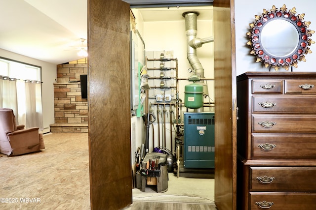 3630 Linn St, Cogan Station, PA 17728 - wine area with a heating unit and ceiling fan