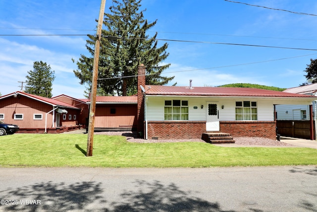 3630 Linn St, Cogan Station, PA 17728 - single story home with brick siding, a chimney, and a front yard