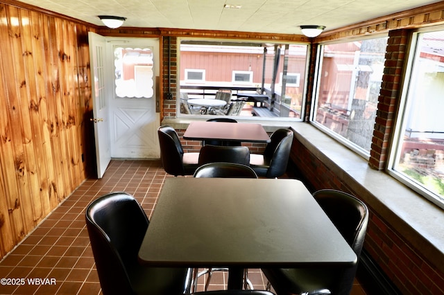 3630 Linn St, Cogan Station, PA 17728 - dining area featuring healthy amount of natural light and wood walls