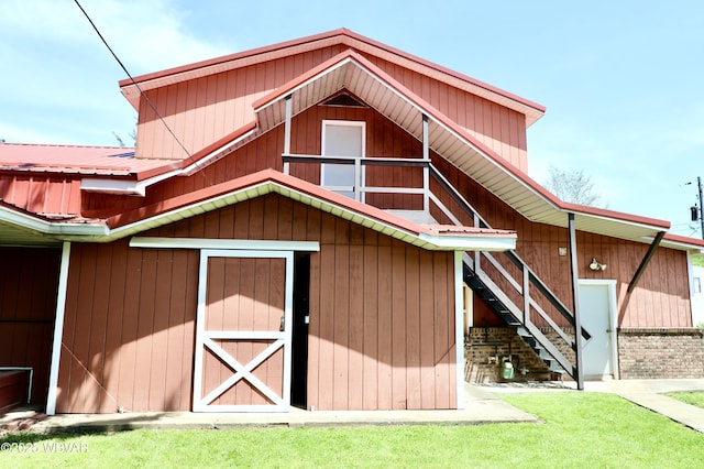 3630 Linn St, Cogan Station, PA 17728 - view of front of property with metal roof and stairway