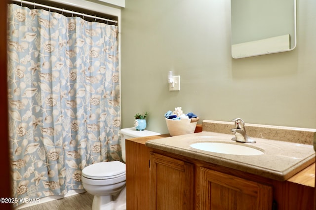 3630 Linn St, Cogan Station, PA 17728 - full bathroom with toilet, vanity, and a shower with curtain