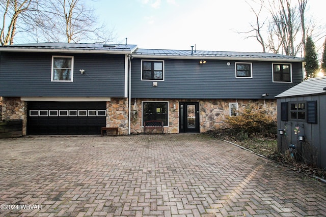 view of front of house featuring a garage