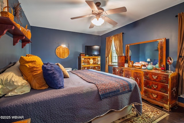 196 Shawnee Dr, Muncy, PA 17756 - bedroom with wood finished floors and ceiling fan