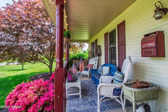196 Shawnee Dr, Muncy, PA 17756 - view of patio featuring covered porch