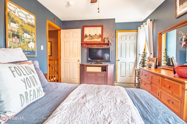 196 Shawnee Dr, Muncy, PA 17756 - bedroom with carpet and ceiling fan