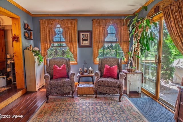 196 Shawnee Dr, Muncy, PA 17756 - sitting room with crown molding, plenty of natural light, and hardwood / wood-style flooring