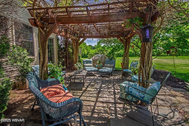 196 Shawnee Dr, Muncy, PA 17756 - view of patio featuring a pergola and outdoor lounge area
