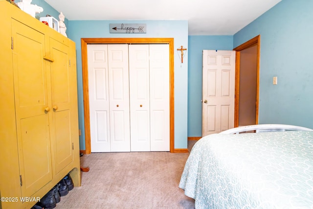 196 Shawnee Dr, Muncy, PA 17756 - bedroom with light carpet, a closet, and baseboards