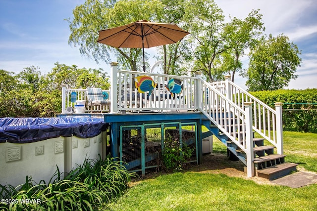 196 Shawnee Dr, Muncy, PA 17756 - view of playground with a lawn and a wooden deck