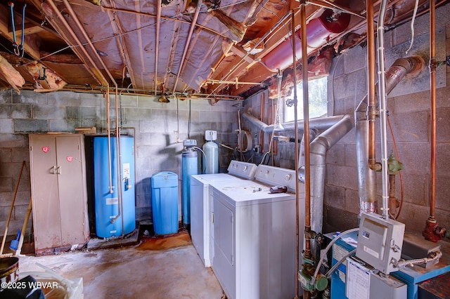 443 Derr Hill Rd, Lock Haven, PA 17745 - below grade area with water heater and washer and clothes dryer