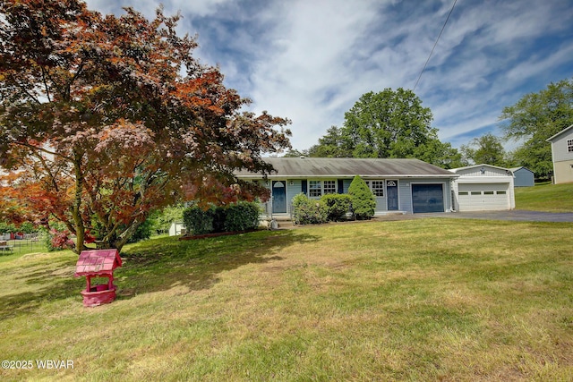 443 Derr Hill Rd, Lock Haven, PA 17745 - ranch-style house featuring driveway, a garage, and a front yard