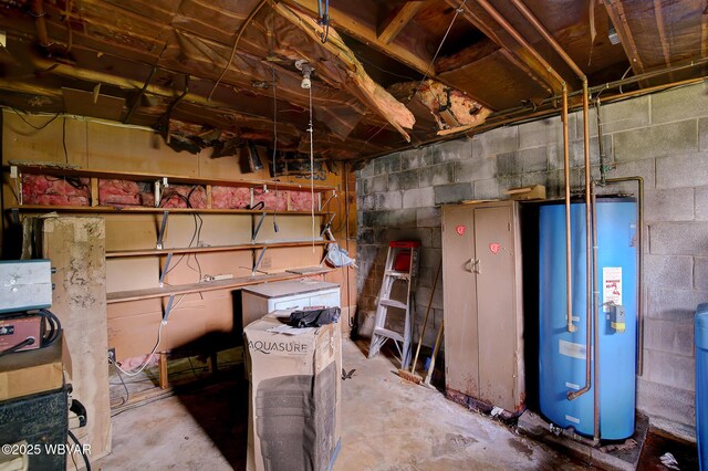 443 Derr Hill Rd, Lock Haven, PA 17745 - unfinished basement featuring water heater