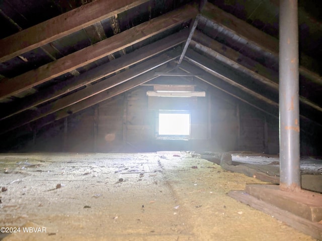 view of attic