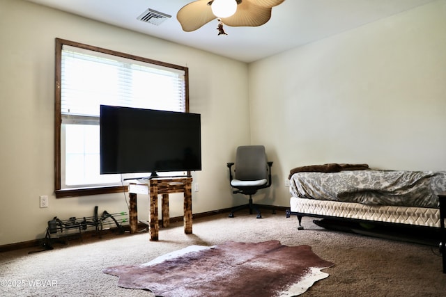 82 Woodside Cir, Jersey Shore, PA 17740 - bedroom with carpet flooring, baseboards, and ceiling fan