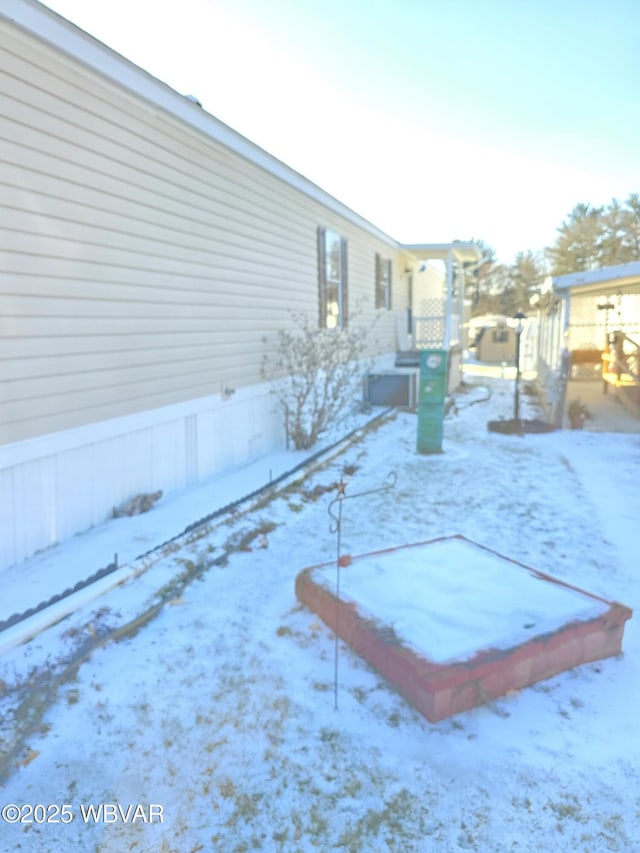 view of snowy yard