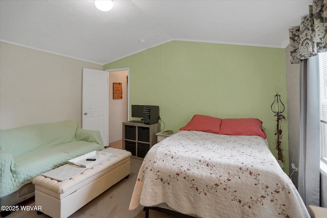 212 Sanctuary Blvd, Lock Haven, PA 17745 - bedroom featuring vaulted ceiling, ornamental molding, and carpet floors