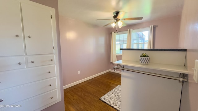 1945 Eagle Valley Rd, Beech Creek, PA 16822 - home office with ceiling fan and dark wood-type flooring