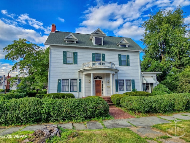 345 W Main St, Lock Haven, PA 17745 - view of front of house with a balcony and a chimney