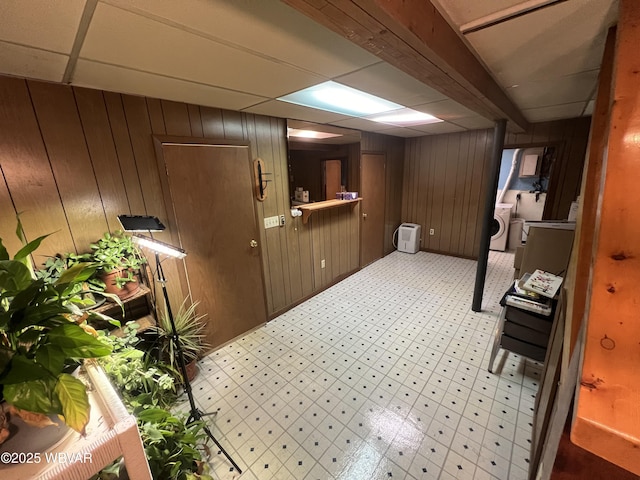 interior space featuring washer and dryer