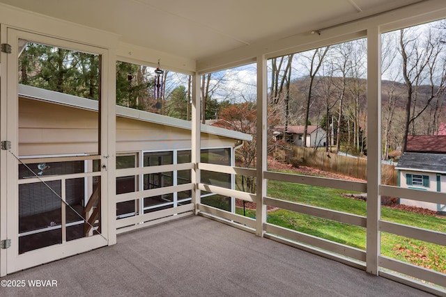 316 Winter St, Duboistown, PA 17702 - unfurnished sunroom with a mountain view and a wealth of natural light