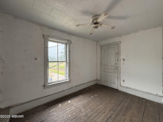 877-879 S 2nd St, Sunbury, PA 17801 - unfurnished room with wood-type flooring and ceiling fan