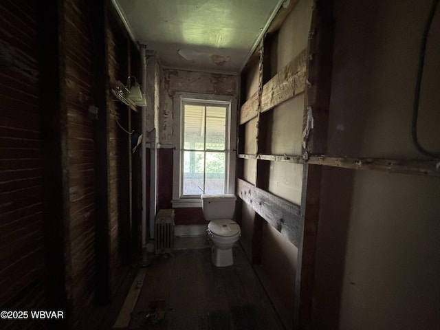 877-879 S 2nd St, Sunbury, PA 17801 - bathroom with radiator, toilet, and wood finished floors