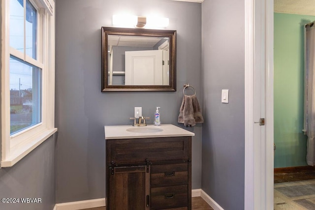 bathroom with vanity