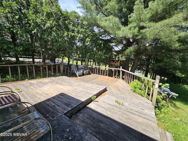 399 Sholder Rd, Williamsport, PA 17701 - view of wooden deck