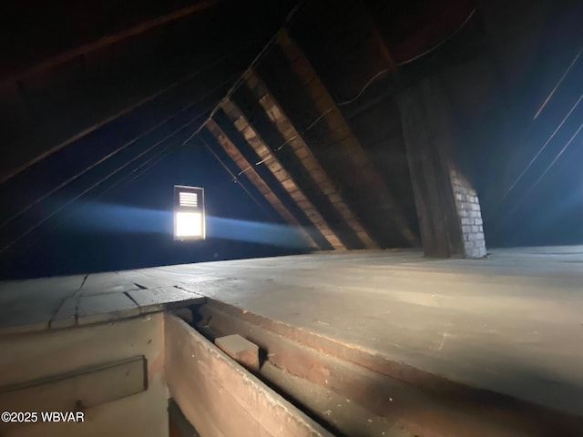 view of attic