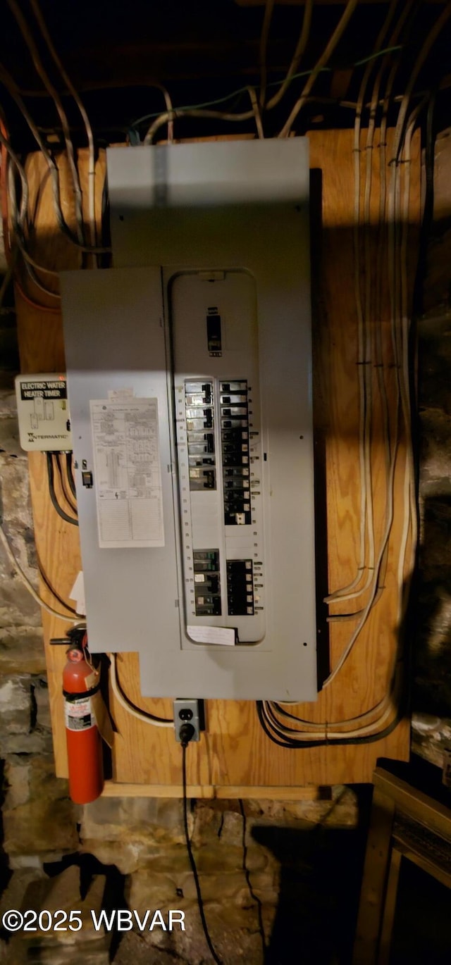 utility room with electric panel