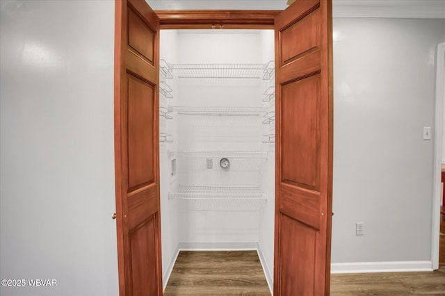 interior space featuring hardwood / wood-style flooring