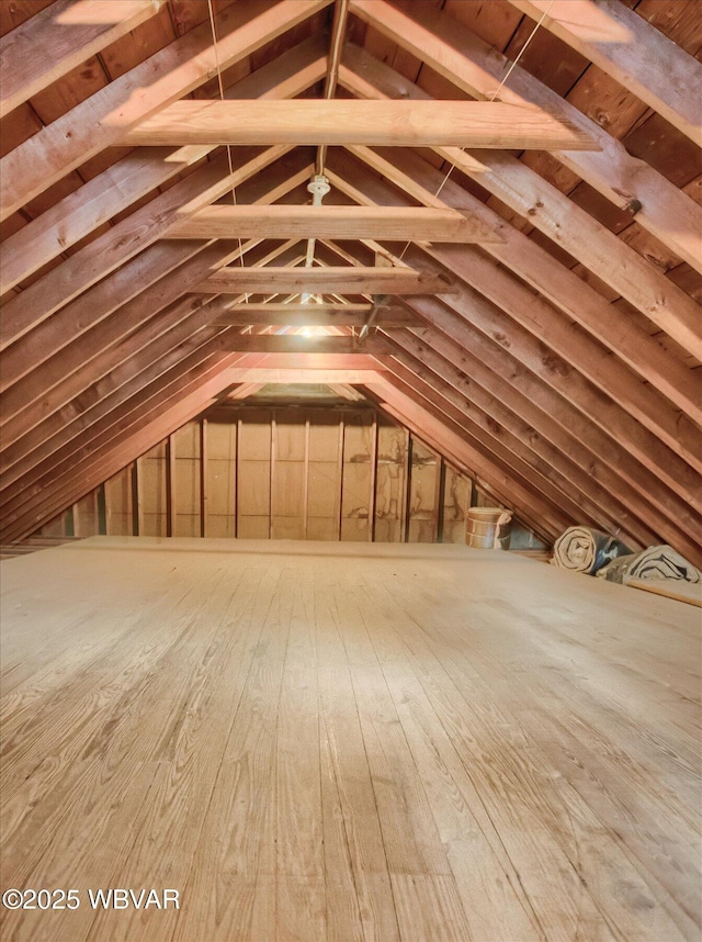 view of attic