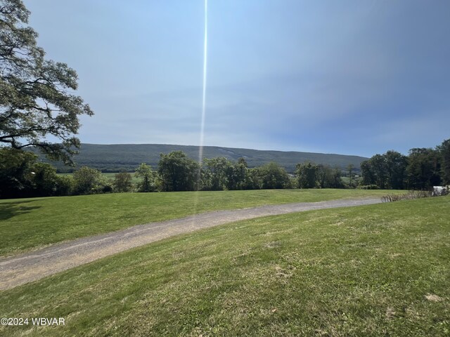 mountain view with a rural view